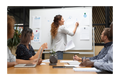 Consultant leading a strategy session with a cross-functional team